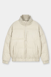 BEIGE SOFTSHELL PUFFER JACKET