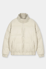 BEIGE SOFTSHELL PUFFER JACKET