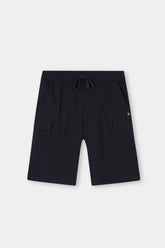 NAVY TERRY 5 POCKET ZIP CARGO SHORT