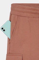 RUST TERRY 5 POCKET CROSS CARGO SHORT