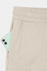 KHAKI TERRY 5 POCKET CROSS CARGO SHORT