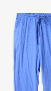 Men Sky Blue Soft Cotton Jersey Trouser