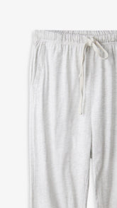 Men White Soft Cotton Jersey Trouser