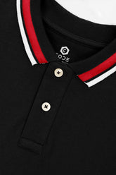 Black Pique Polo Shirt