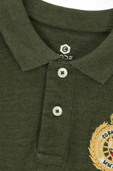 Green Pique Polo Shirt