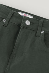 Dark Green Denim Chino