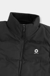 BLACK DOUBLE SIDED SLEEVELESS PUFFER JACKET