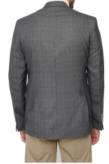 D-GRAY SLIM-FIT MICRO STRUCTURE BLAZZER