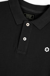 Black Pique Polo Shirt