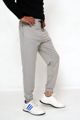 LIGHT GRAY REGULAR FIT POWER JOGGER