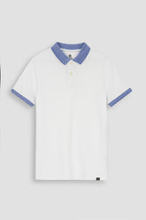 White Pique Polo Shirt