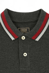 Charcoal Pique Polo Shirt