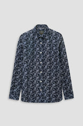 Printed Blue Casual Shirt