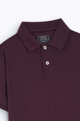 Maroon Pique Polo Shirt