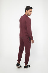 MAROON REGULAR-FIT WINTER TRACK SUIT