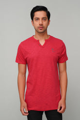 Red Henley T-Shirt