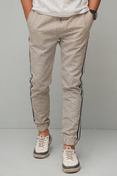 Light Green Check Casual Trouser