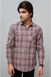 Check Brown Casual Shirt