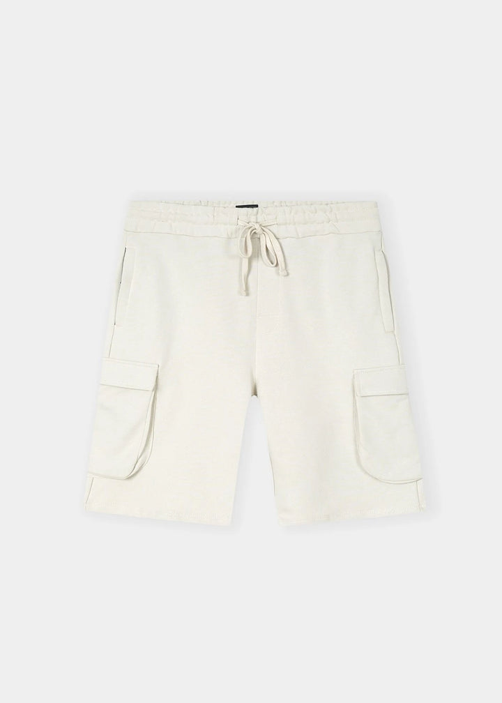 Ecru Luxe Terry Cargo Shorts