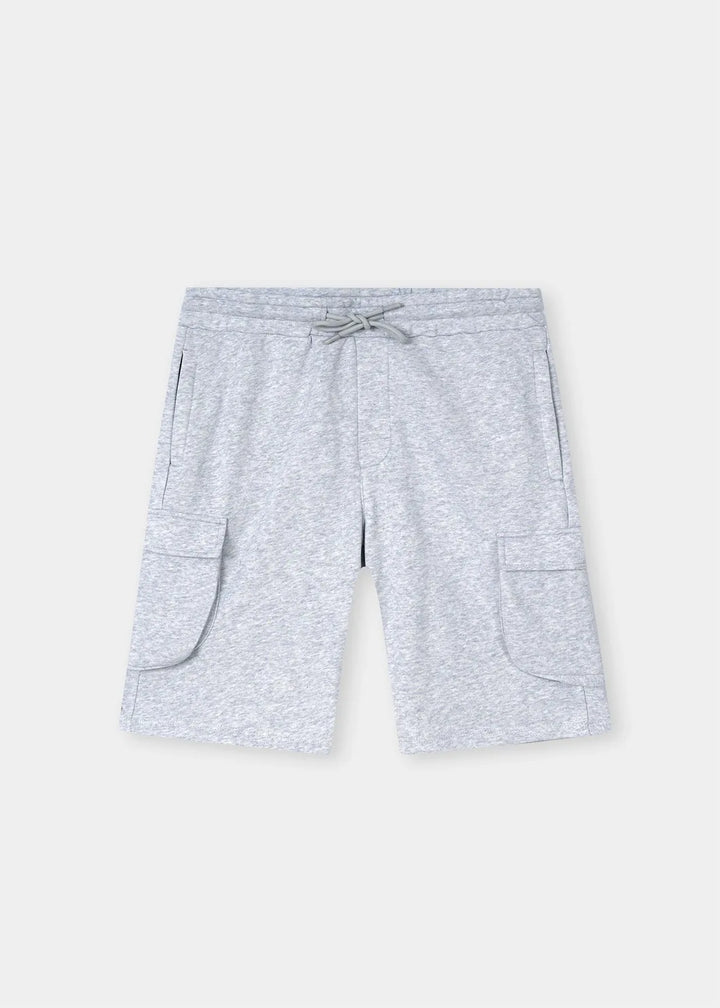 Ash Grey Terry Cargo Shorts