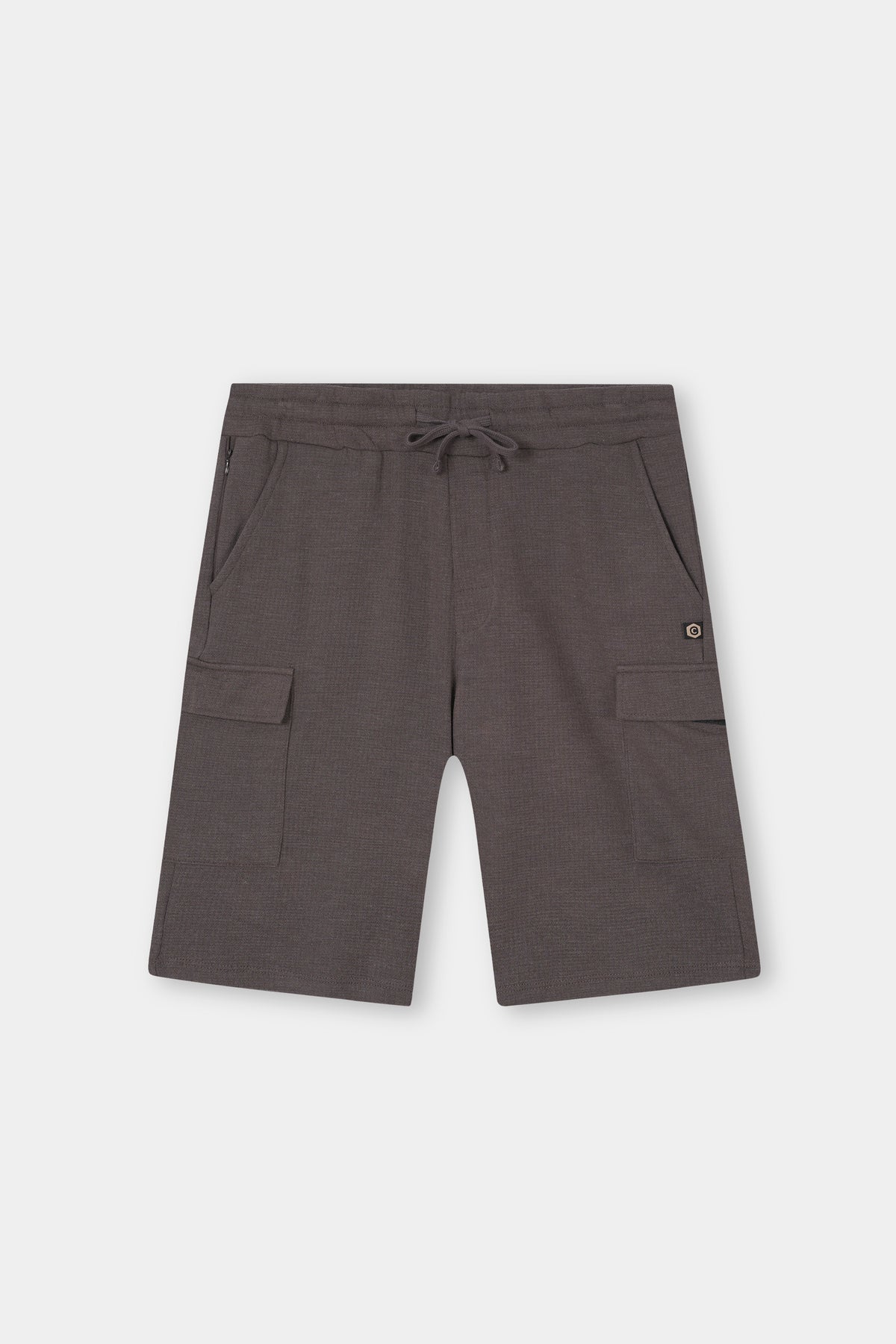 BROWN TERRY 5 POCKET CROSS CARGO SHORT