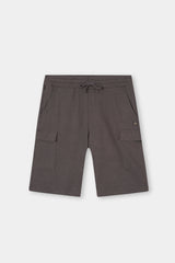 BROWN TERRY 5 POCKET CROSS CARGO SHORT