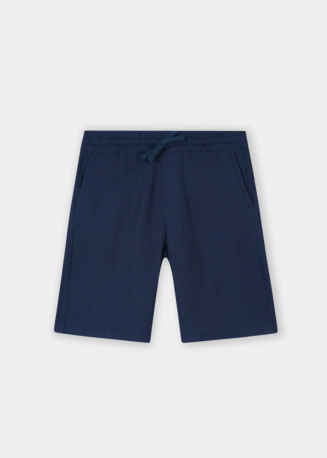 Midnight Navy Waffle Knit Shorts