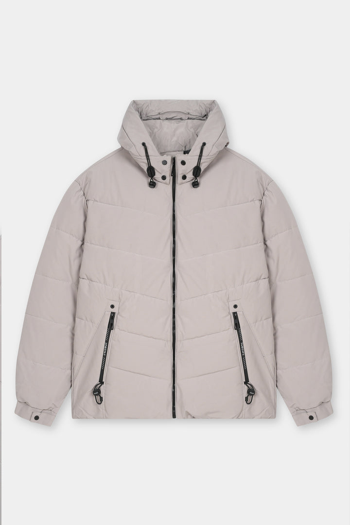L-GREY PUFFER JACKET