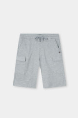 GRAY TERRY 5 POCKET CROSS CARGO SHORT