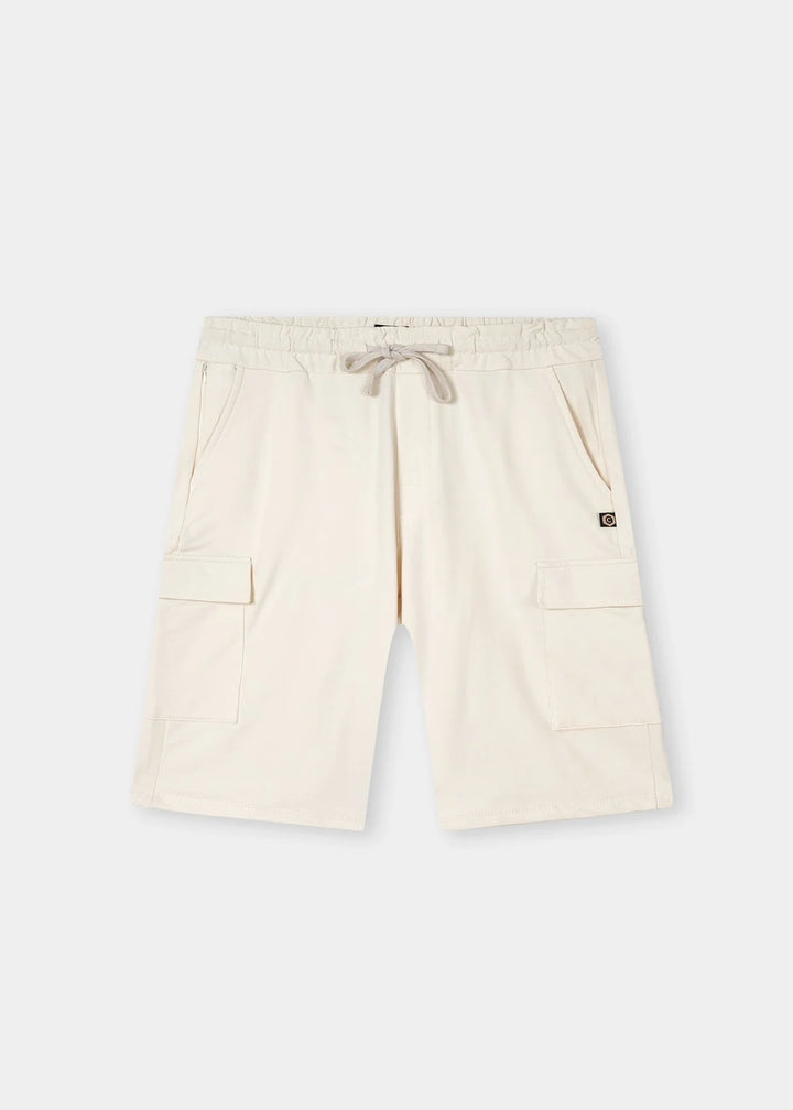 Bone Cream Stretch Cargo Shorts