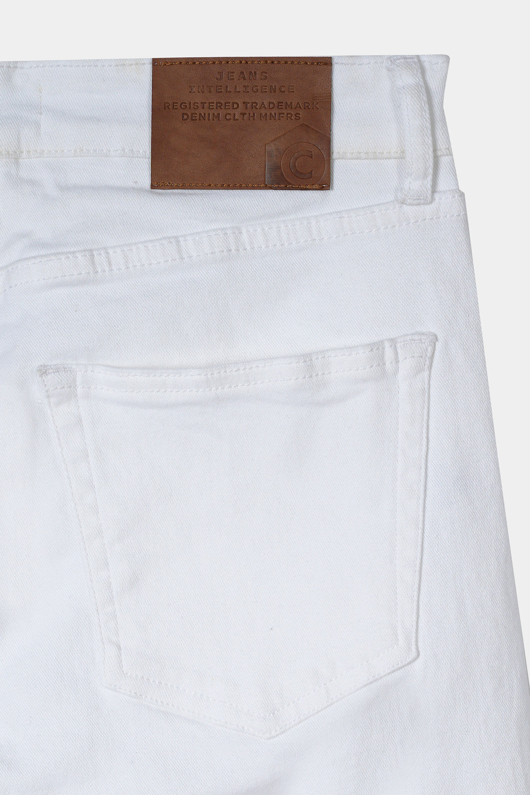 Zipper Polo Shirt Navy & Pure White Stretch Denim Jeans