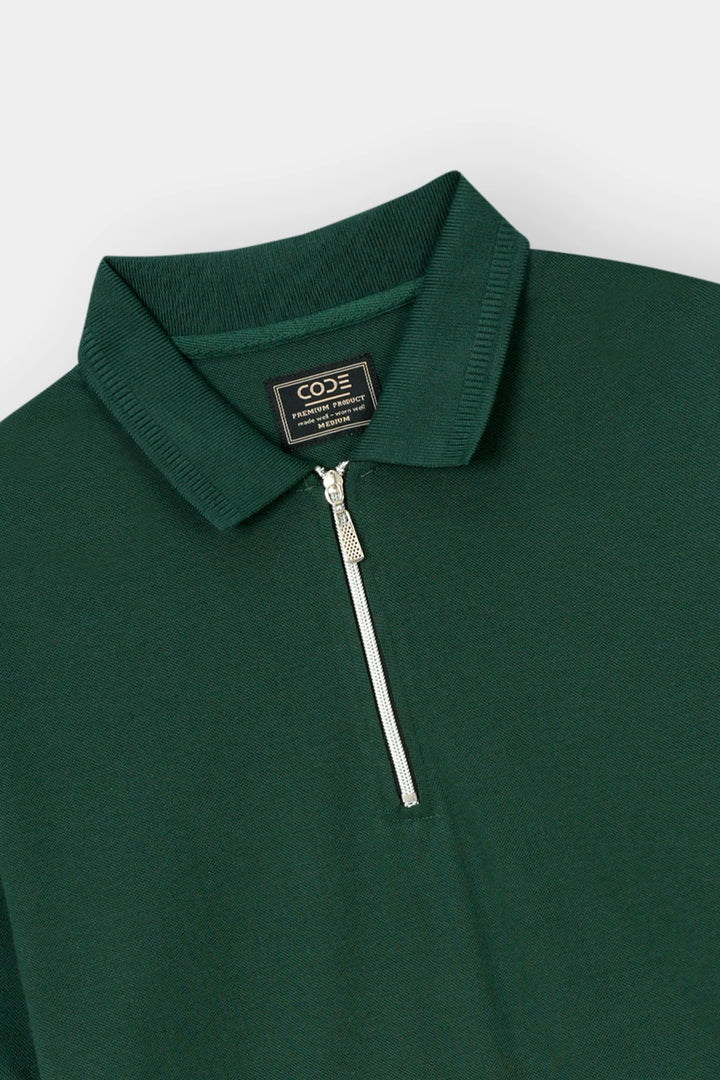 Zipper Polo Shirt Pack of 2 — Navy & Green