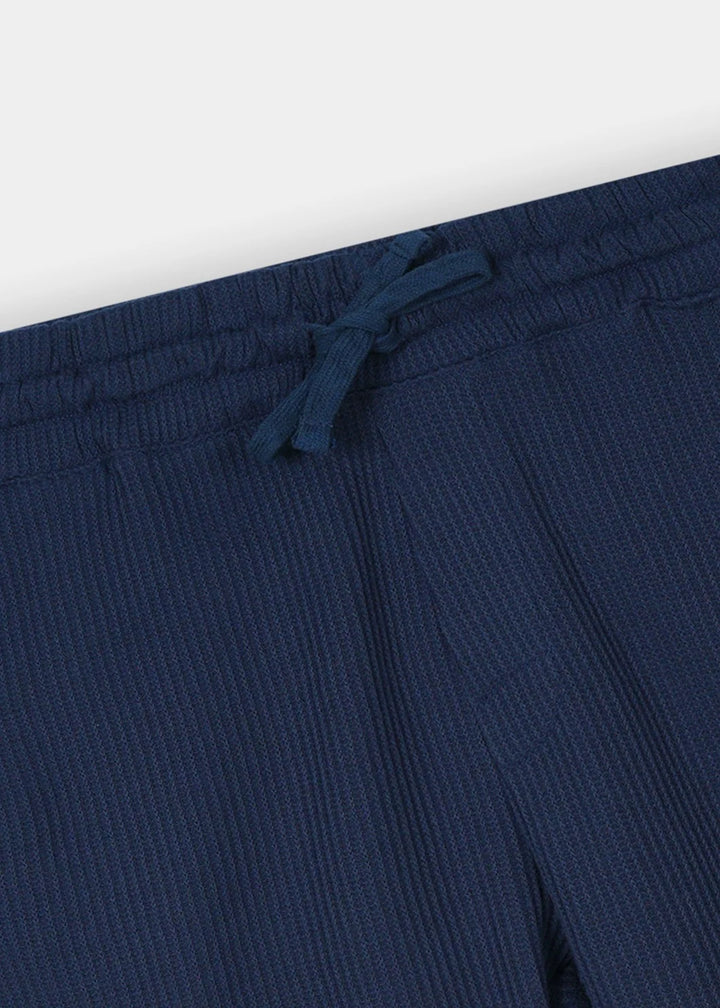 Midnight Navy Waffle Knit Shorts
