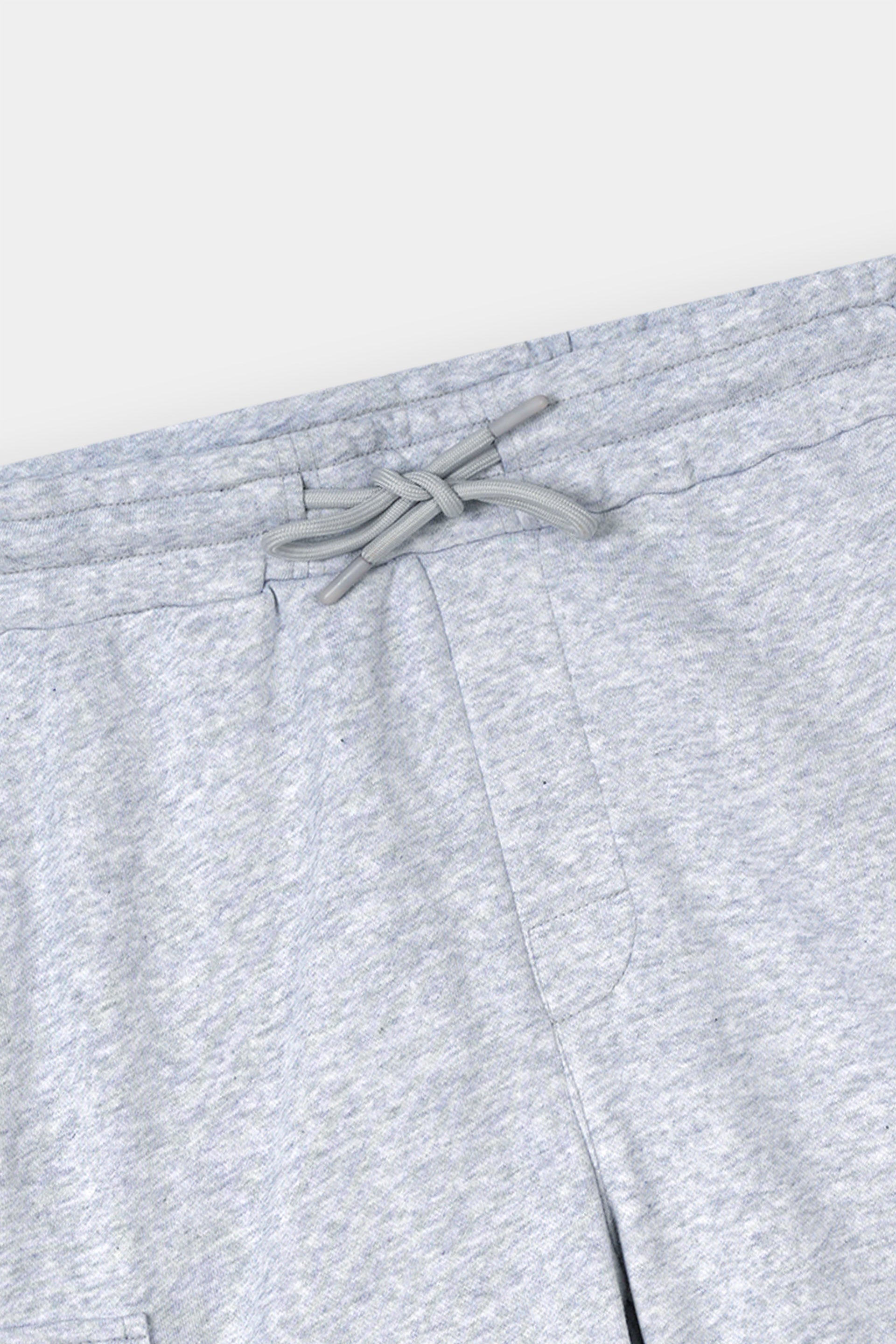 GRAY TERRY 5 POCKET ZIP CARGO SHORT