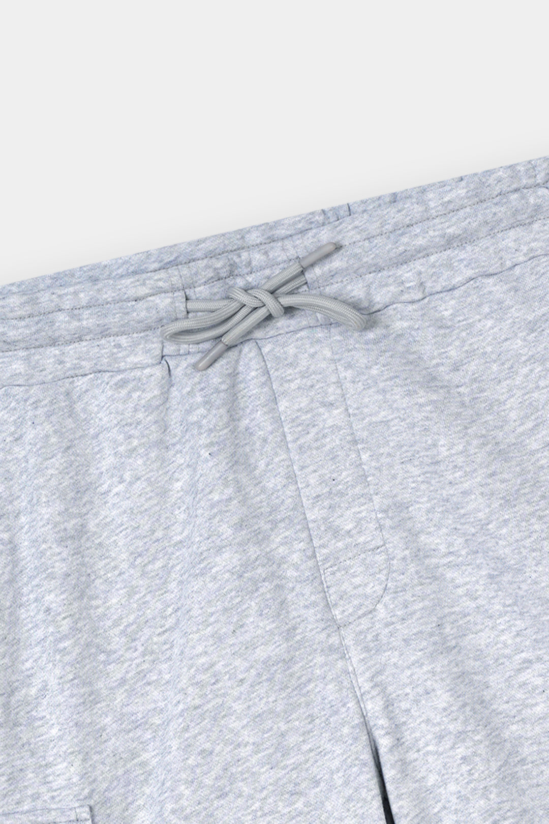 GRAY TERRY 5 POCKET ZIP CARGO SHORT