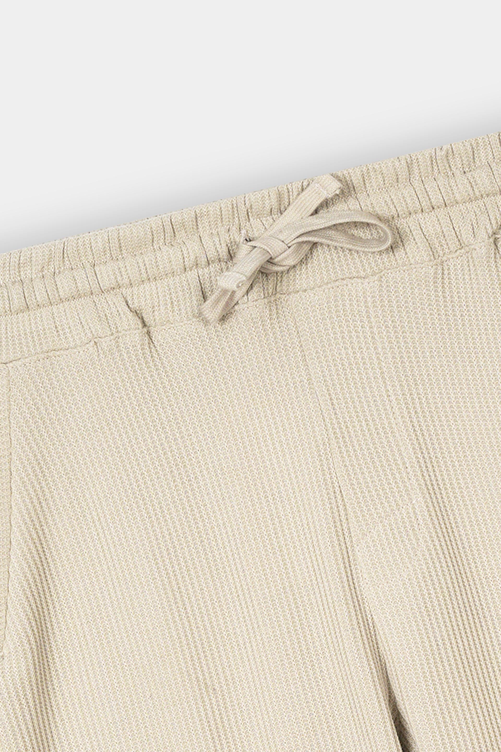 OFF-WHITE WAFFLE KNIT CROSS POCKET SHORT