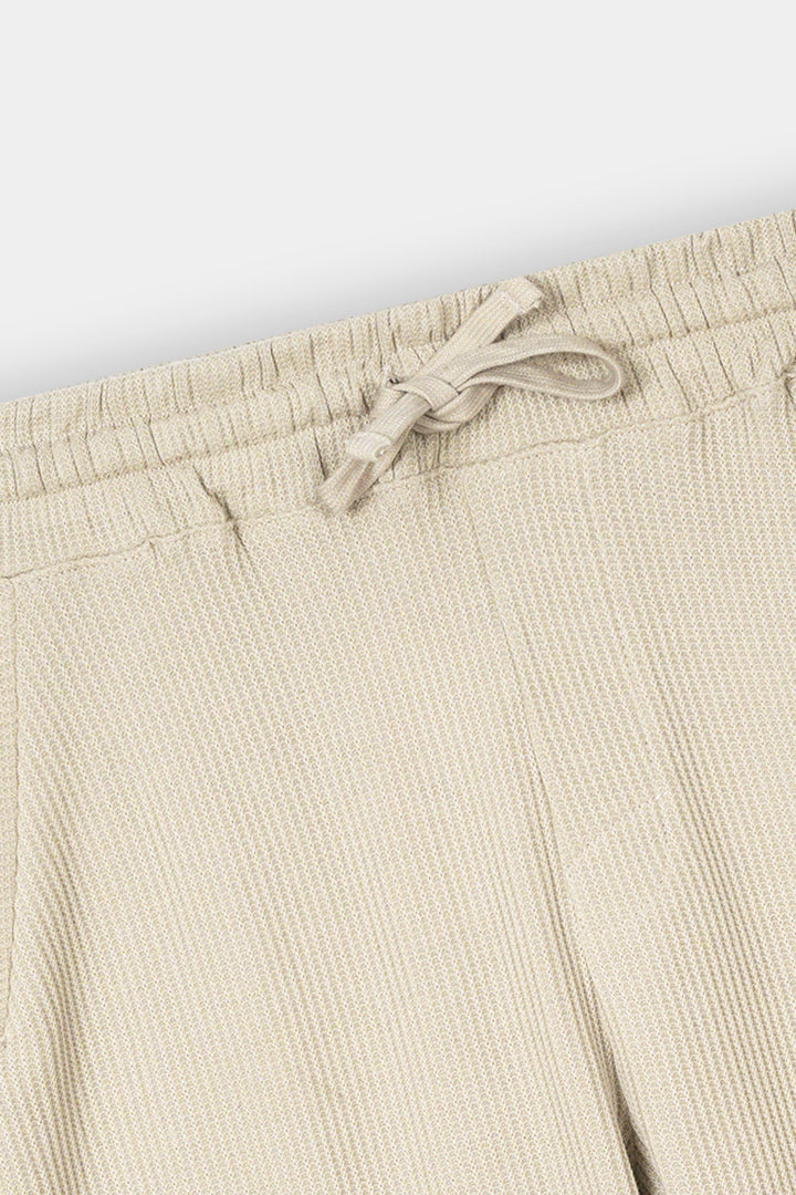 OFF-WHITE WAFFLE KNIT CROSS POCKET SHORT