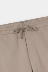 L-BROWN TERRY 5 POCKET ZIP CARGO SHORT