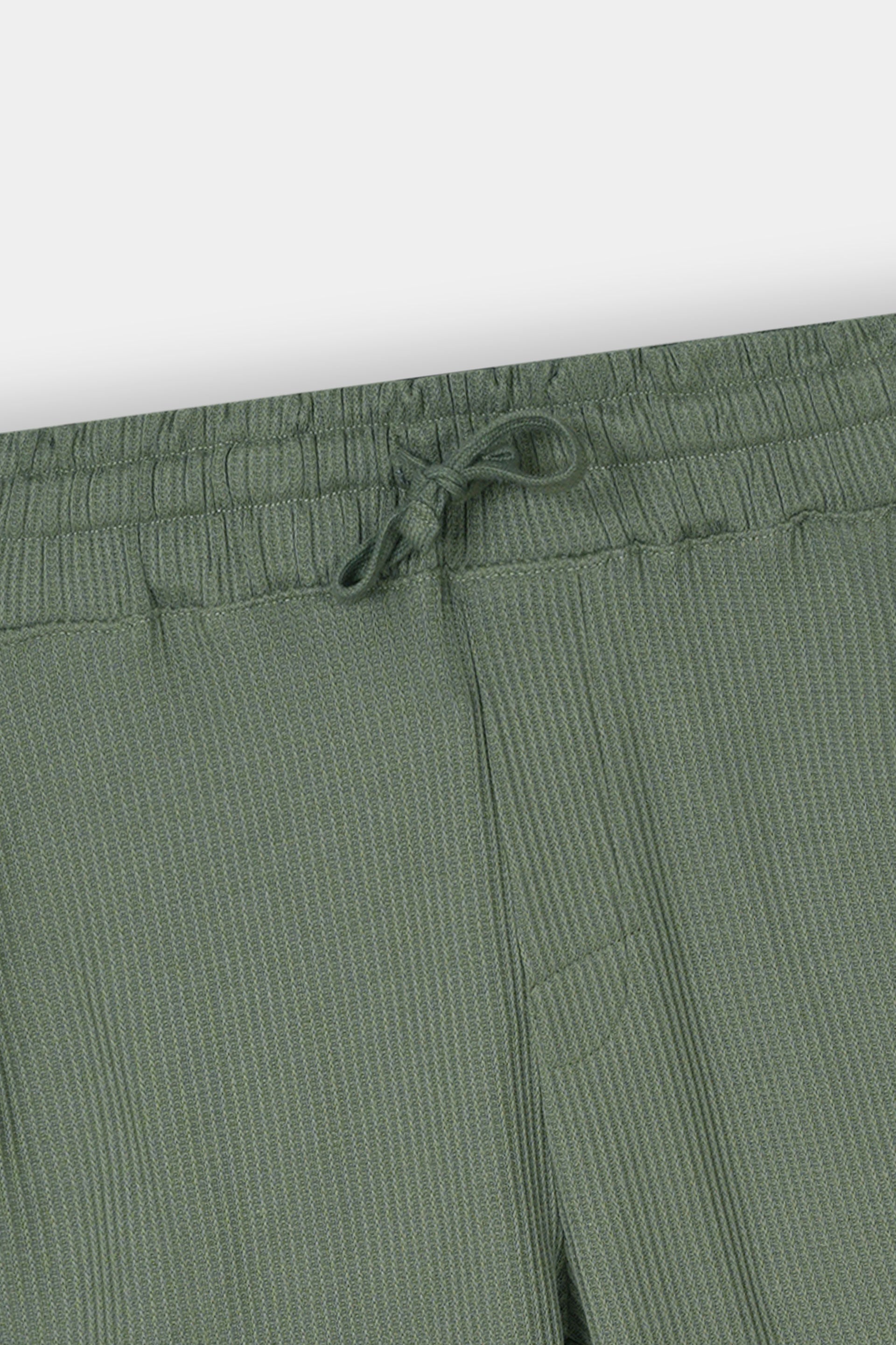 C-GREEN WAFFLE KNIT CROSS POCKET SHORT