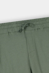 C-GREEN WAFFLE KNIT CROSS POCKET SHORT