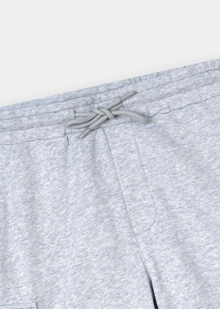 Ash Grey Terry Cargo Shorts