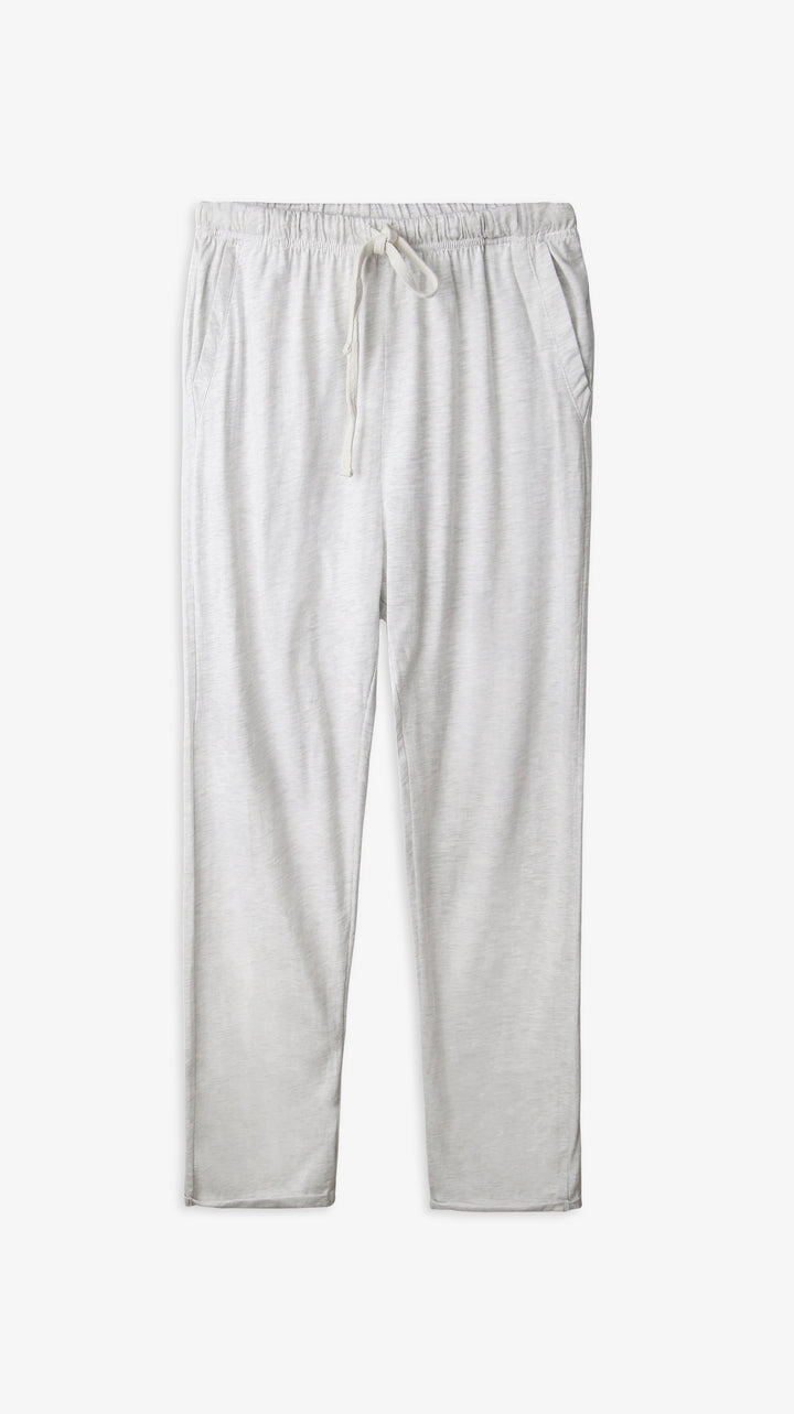 Men White Soft Cotton Jersey Trouser