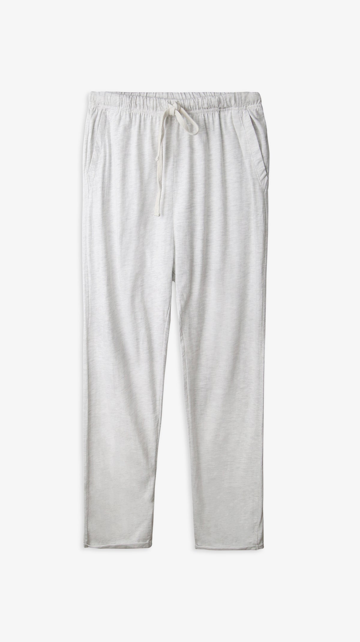 Men White Soft Cotton Jersey Trouser