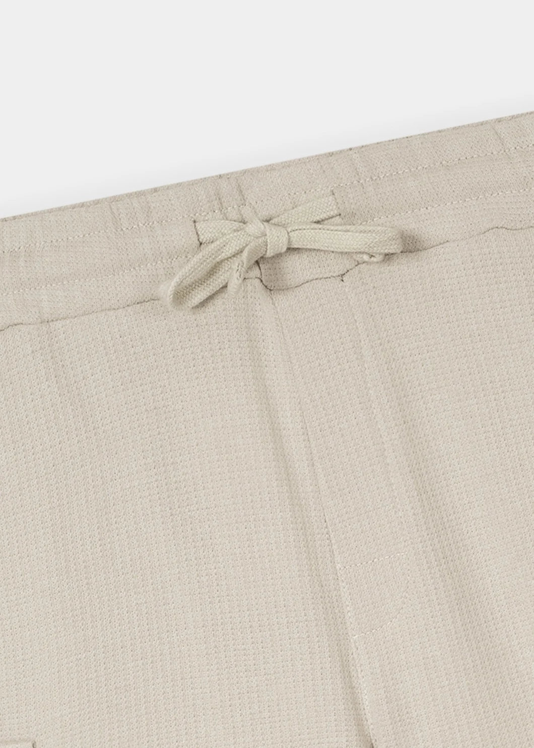 Stone Beige Waffle Cargo Shorts