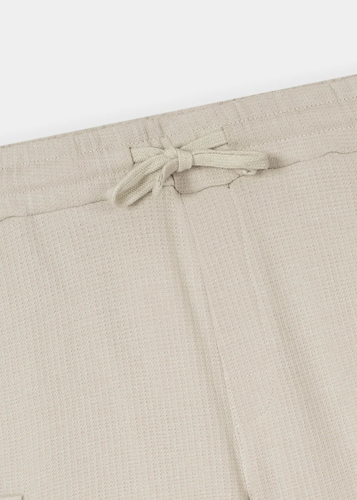 Stone Beige Waffle Cargo Shorts
