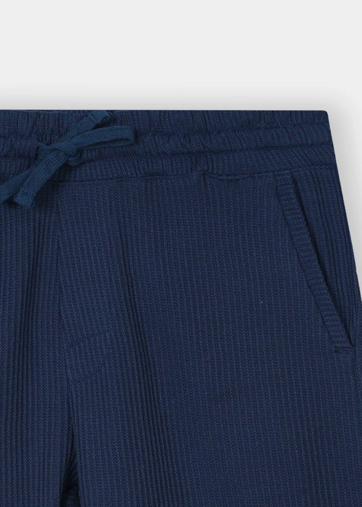 Midnight Navy Waffle Knit Shorts