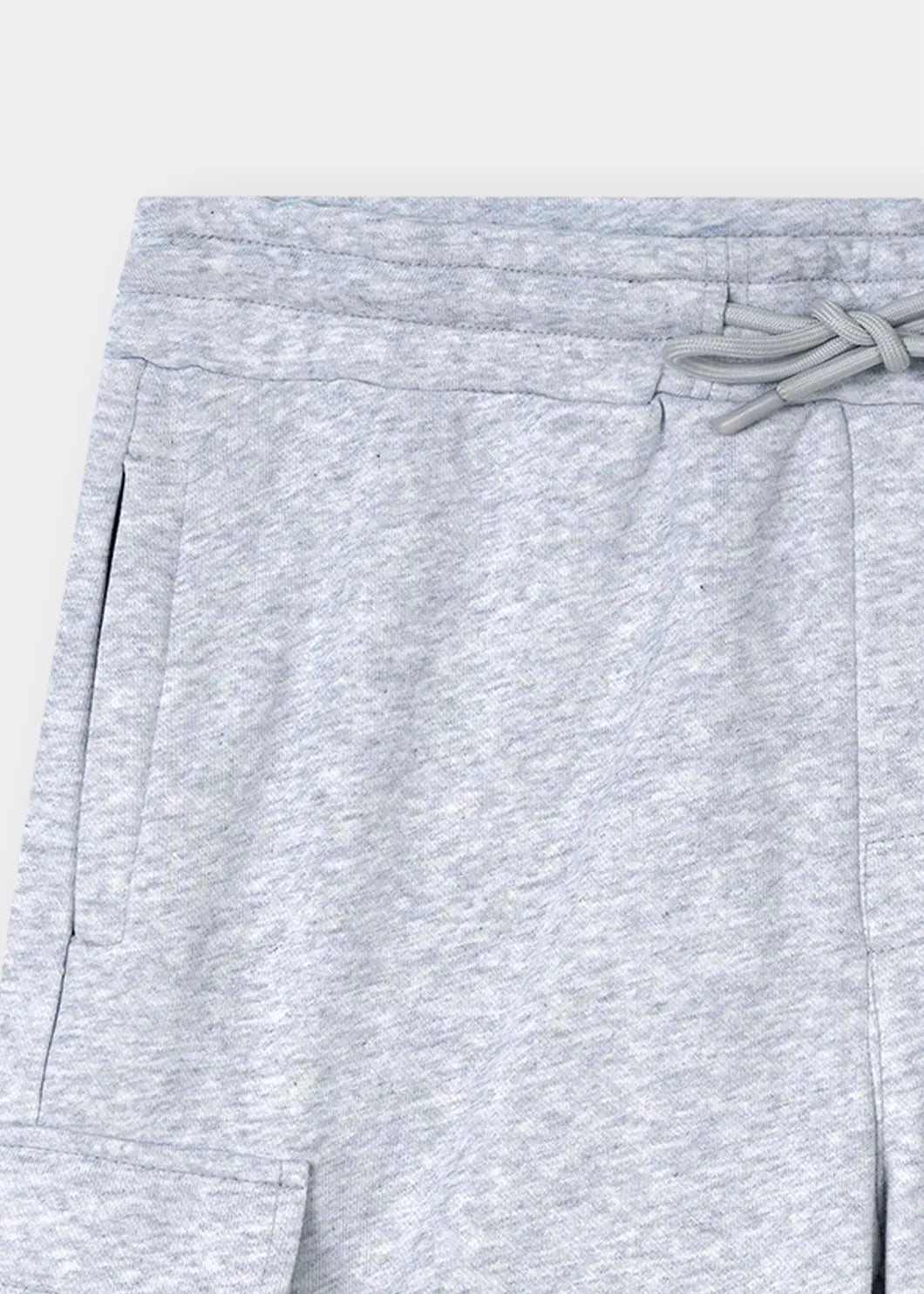 Ash Grey Terry Cargo Shorts