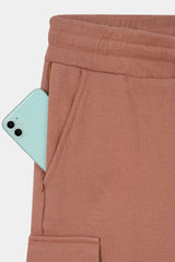 RUST TERRY 5 POCKET CROSS CARGO SHORT