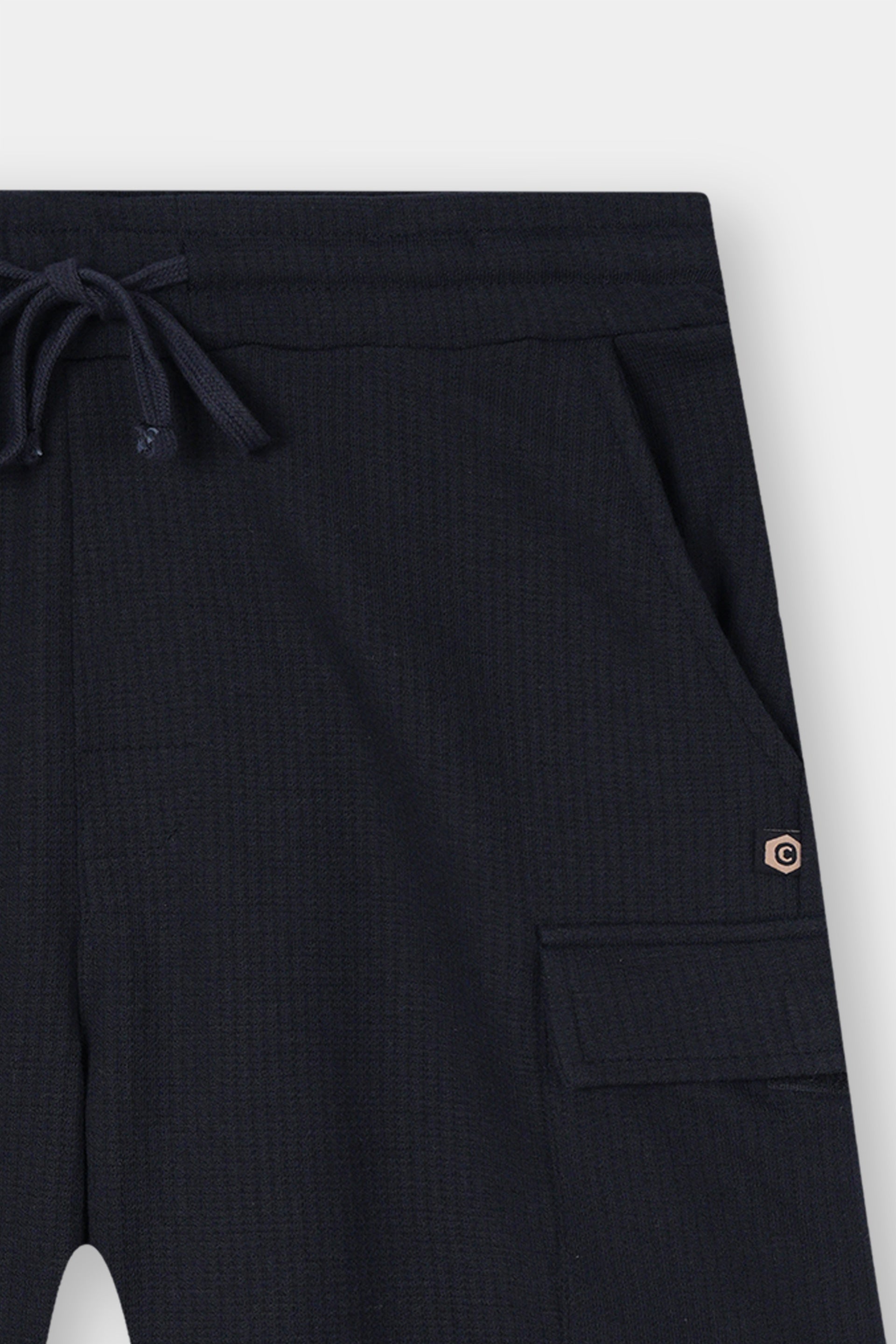 NAVY TERRY 5 POCKET ZIP CARGO SHORT