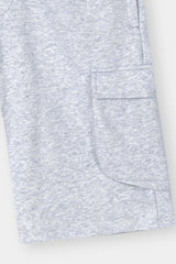 GRAY TERRY 5 POCKET ZIP CARGO SHORT